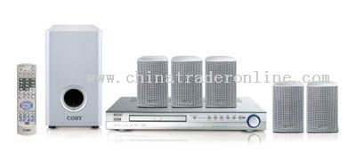 COMPLETE 5.1 CHANNEL HIGH RESOLUTION DVD HOME THEATER SYSTEM with AM/FM RECEIVER from China